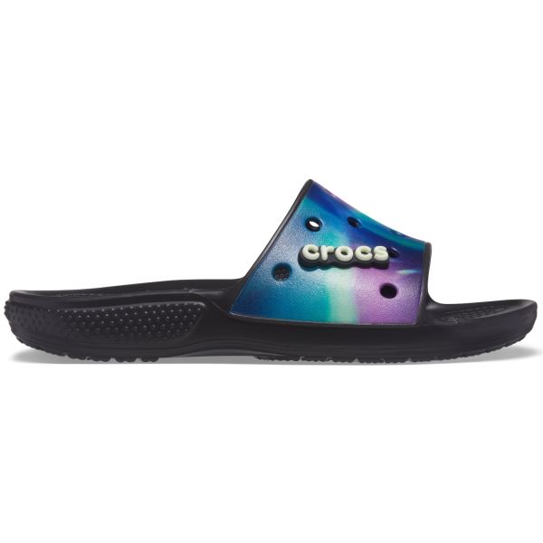 Crocs CLASSIC Slide női papucs fekete/lila színben