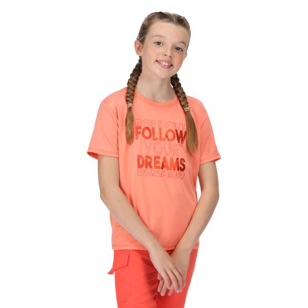 Gyerek funkcionális póló Regatta ALVARADO VI világos narancssárga