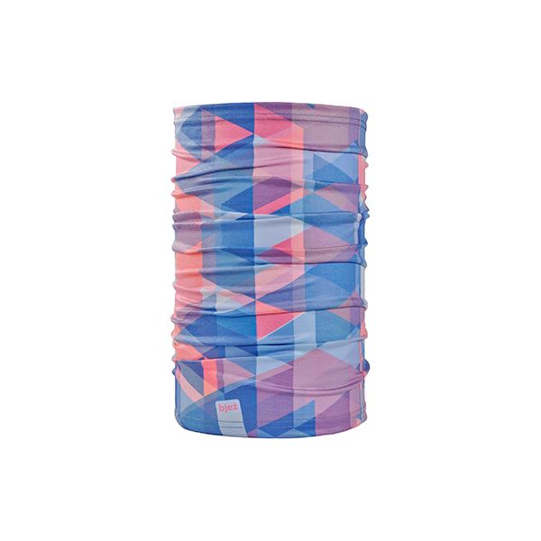 Multifunkcionális sport nyakkendő Bjež GEO kék / rózsaszín UNI