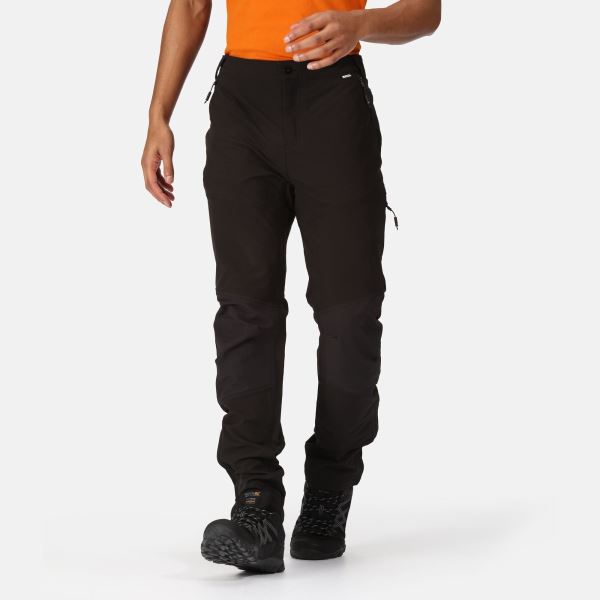 Férfi softshell nadrág Regatta QUESTRA - rövidített hosszúságú fekete