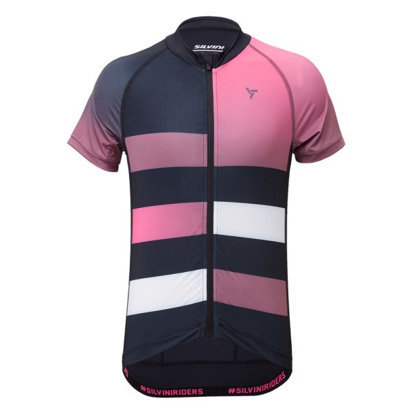 Silvini Mazzani gyerek kerékpáros trikó fekete/rózsaszín