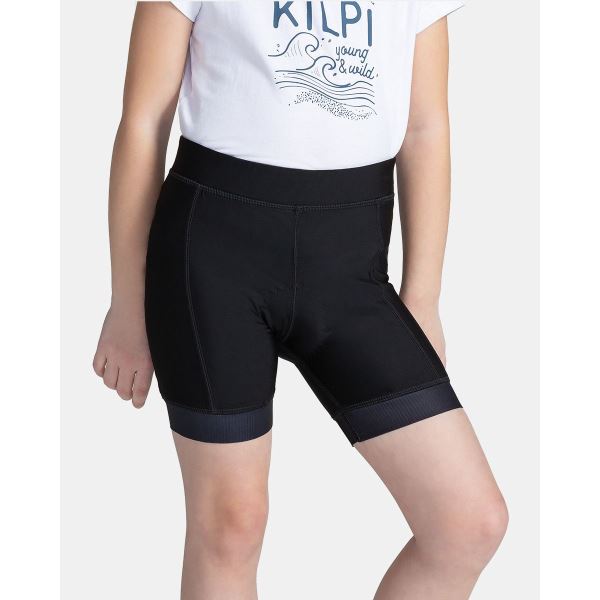 Gyermek kerékpáros rövidnadrág Kilpi PRESSURE-J fekete