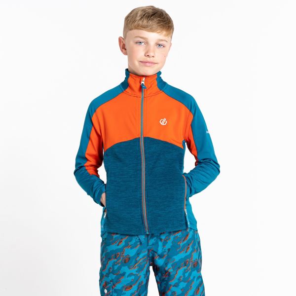 Gyermek funkcionális pulóver Dare2b EXCEPTION kék/narancs