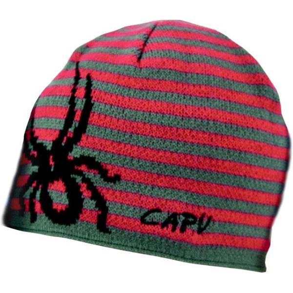 Téli kalap CAPU 15761 piros / szürke