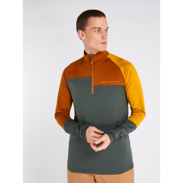 Férfi funkcionális pulóver Protest HOLDME zöld/narancs