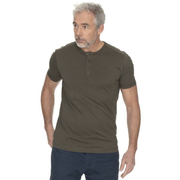 BUSHMAN CONROY khaki színű férfi póló