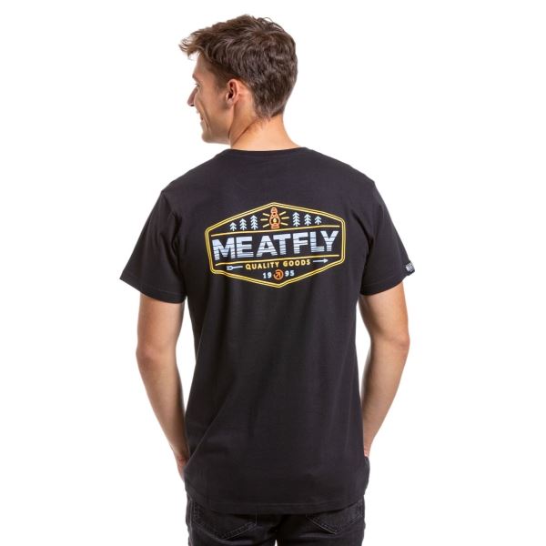 Férfi póló Meatfly Lampy fekete