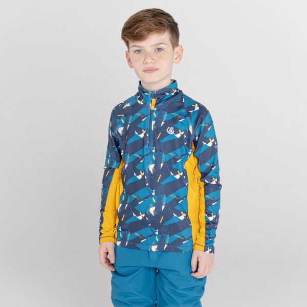 Gyermek funkcionális póló Dare2b COMMIT kék / sárga
