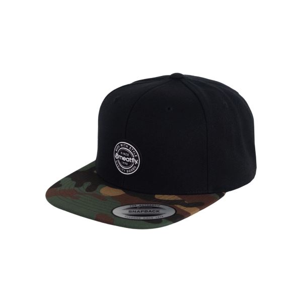 Meatfly Gruman Premium Snapback sapka fekete/camó