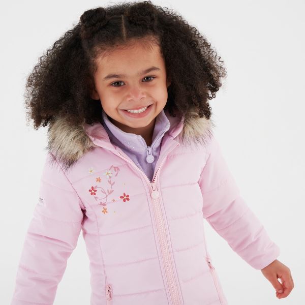 Lány steppelt kabát Regatta PEPPA világos rózsaszín