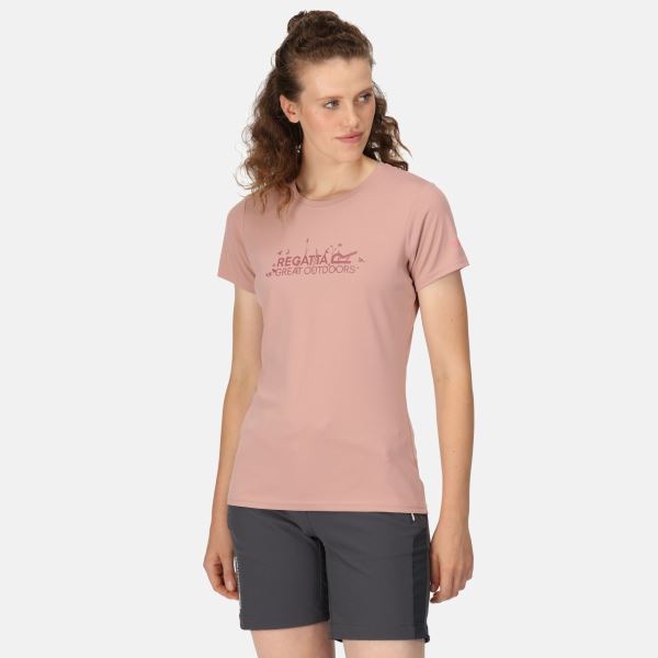 Női funkcionális póló Regatta FINGAL VII világos rózsaszín