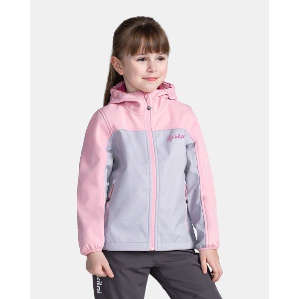 Lányos softshell kabát Kilpi RAVIA-J világos rózsaszín