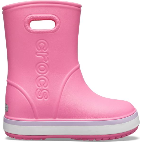 Gyerekcsizma Crocs CROCBAND Rain Boot K rózsaszín