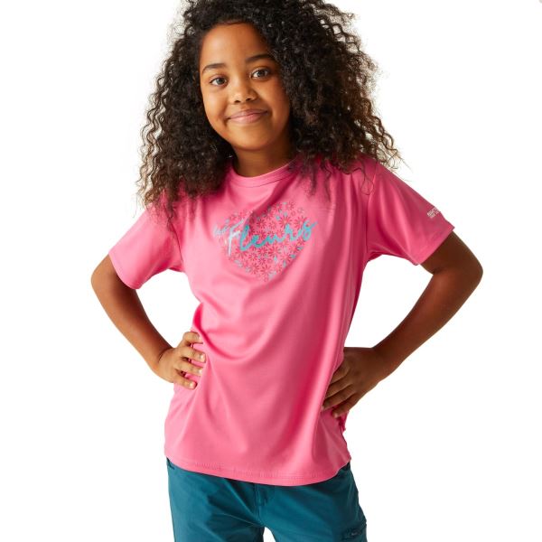 Gyerek funkcionális póló Regatta ALVARADO VIII rózsaszín