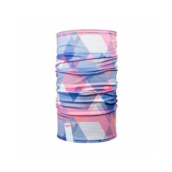 Többfunkciós téli nyakmelegítő GEO rózsaszín/kék