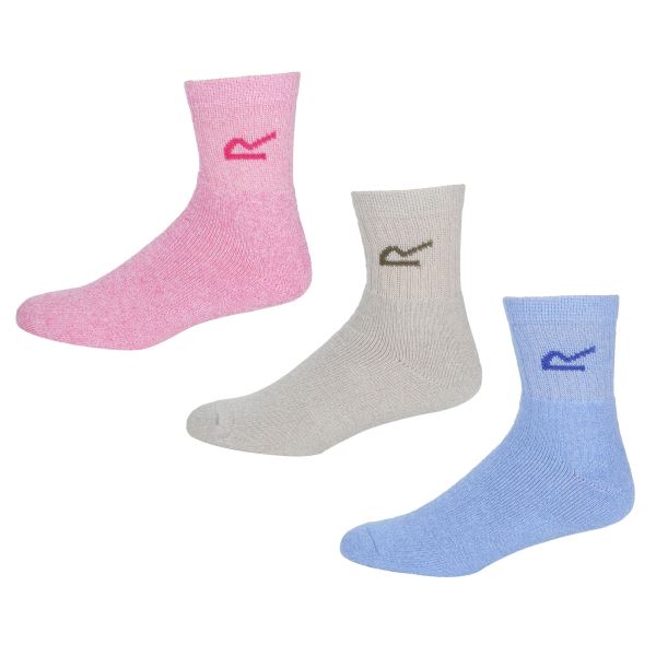 Női zokni Regatta BOX szürke / kék / rózsaszín 36-42