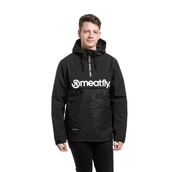 Férfi utcai kabát Meatfly Garen fekete terepszínű