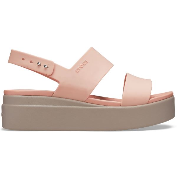 Crocs BROOKLYN LOW WEDGE világos rózsaszín női cipő