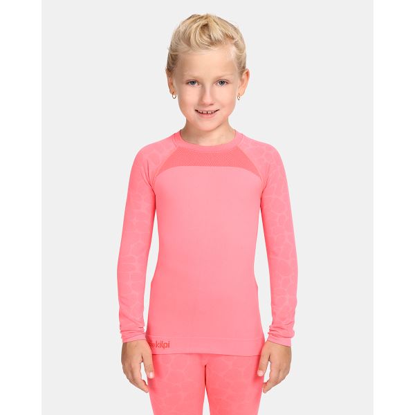 Lányok varrás nélküli thermo póló Kilpi CAROL-JG rózsaszín