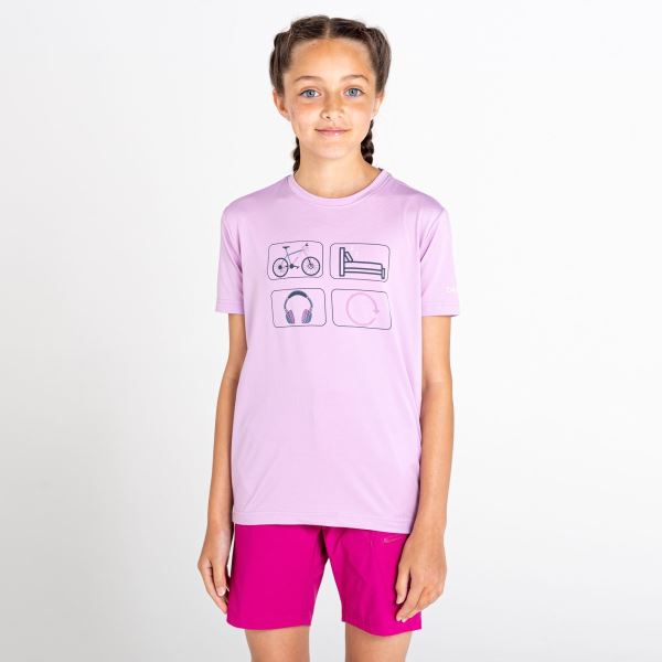 Gyerek funkcionális póló Dare2b RIGHTFUL világos rózsaszín