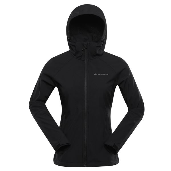 Női softshell kabát membránnal ALPINE PRO HOORA fekete