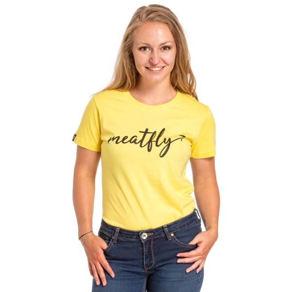 Női póló Meatfly Luna sárga