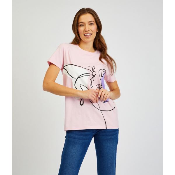 Női póló MUSCA SAM 73 világos rózsaszín