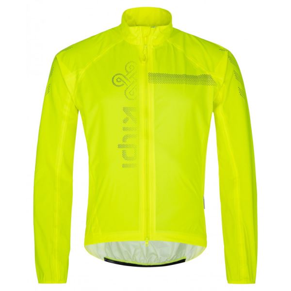 Férfi kerékpáros vízálló kabát Kilpi RAINAR-M sárga