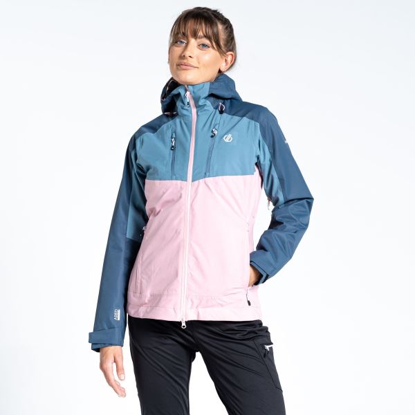 Női szabadtéri kabát Dare2b DIVERSE II kék-szürke / rózsaszín