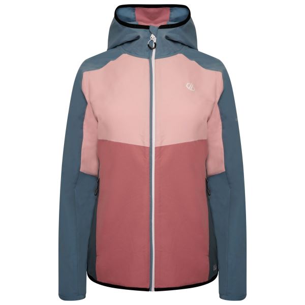 Női softshell kabát Dare2b DUPLICITY II rózsaszín / kék-szürke