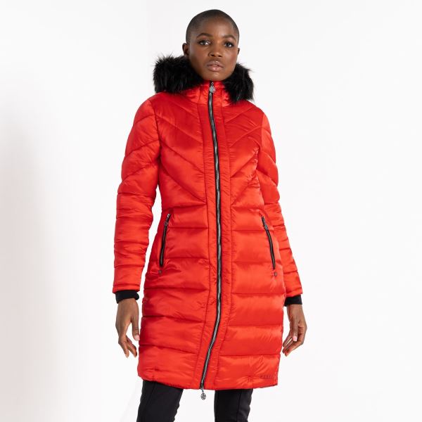 Női Dare2b SUPPRESSION steppelt kabát piros