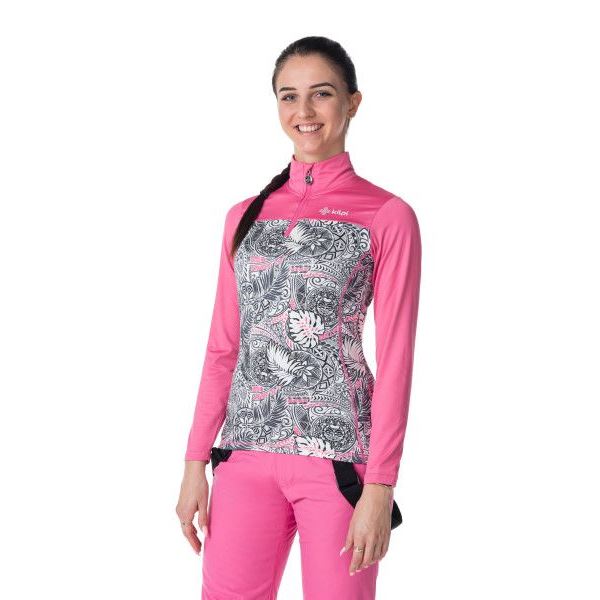 Kilpi LEEMA-W rózsaszín hosszú ujjú funkcionális női póló