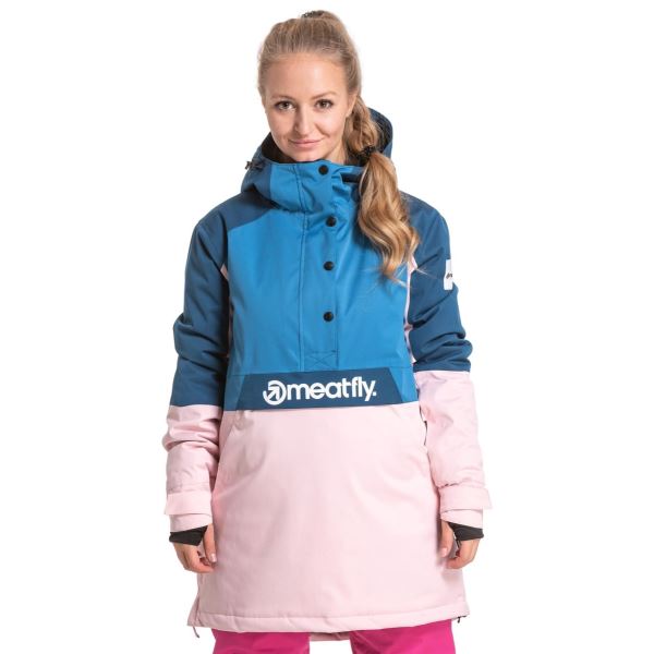 Női kabát Meatfly SNB & SKI Aiko Premium kék/rózsaszín