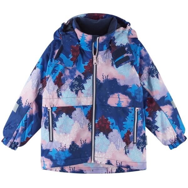 Gyermek téli kabát Reima Muonio sötétkék/rózsaszín