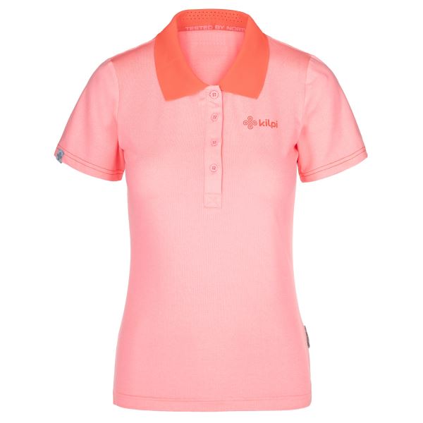 Női funkcionális póló KILPI COLLAR-W világos rózsaszín