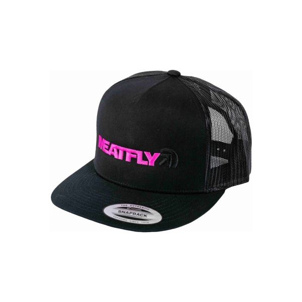 Meatfly Percy Trucker Snapback sapka fekete/rózsaszín