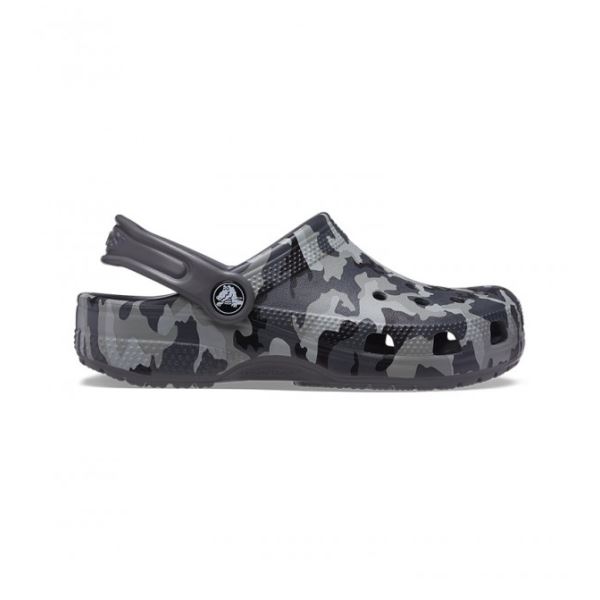 Crocs CLASSIC CAMO fiú cipő fekete/szürke