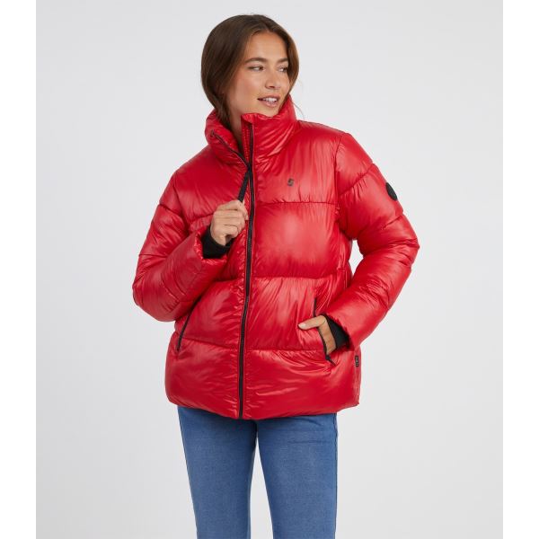 Női nagyméretű kabát JAMIE SAM 73 piros