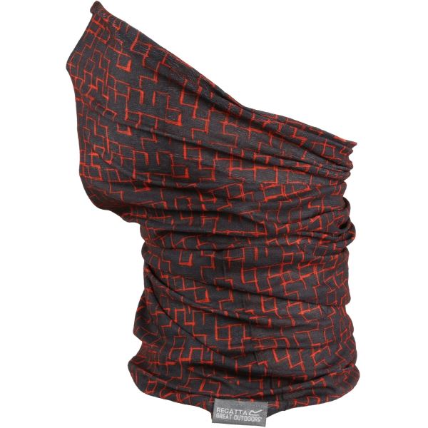 Uniszex multifunkcionális nyakkendő Regatta MULTITUBE VII fekete / narancssárga