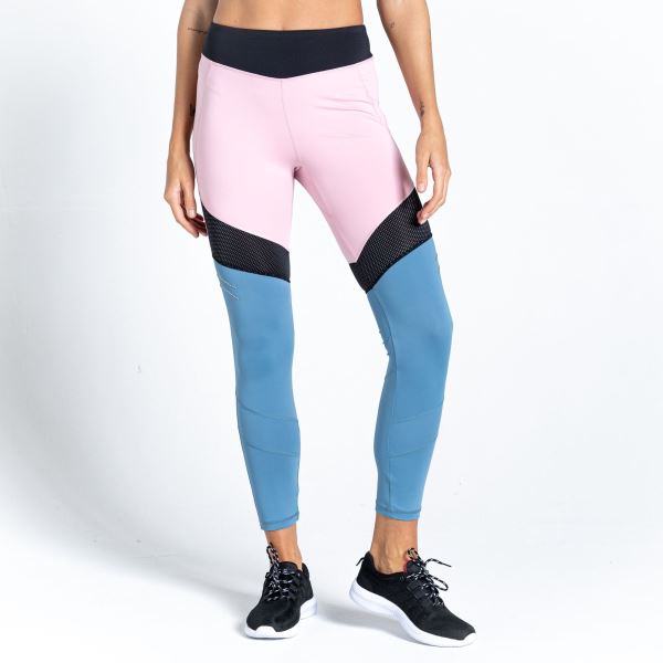 Női sport leggings Dare2b BORN TO SHINE rózsaszín / fekete