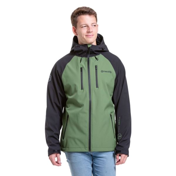 Férfi softshell kabát Meatfly Rasmussen zöld/fekete