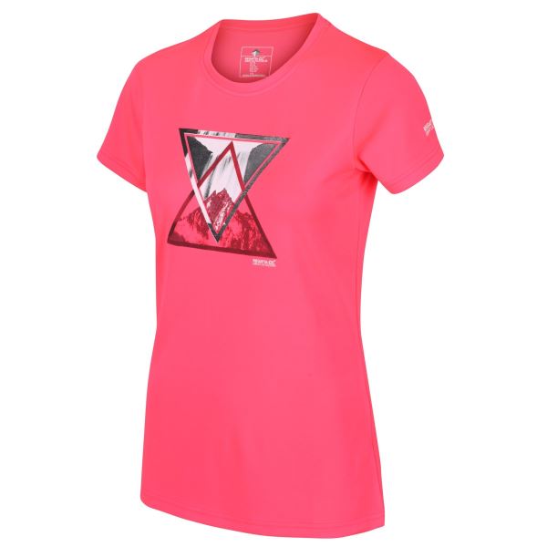 Női funkcionális póló Regatta FINGAL V neon rózsaszín
