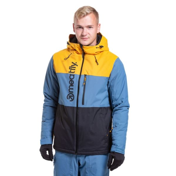 Férfi SNB & SKI kabát Meatfly Manifold kék/sárga/fekete
