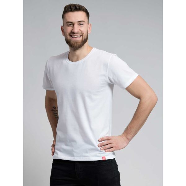 CityZen férfi pamut póló fehér nyakkivágással