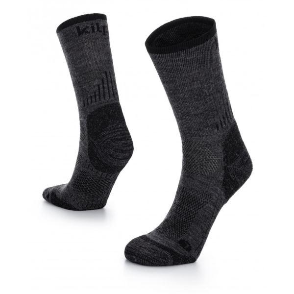 Uniszex kültéri zokni Kilpi MIRIN-U merinó gyapjúval fekete