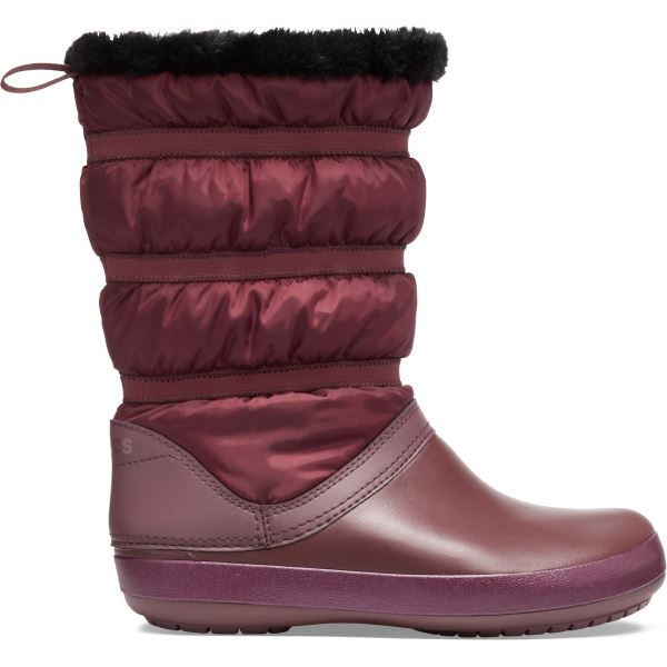 Női téli csizma Crocs CROCBAND Winter Boot bordó piros