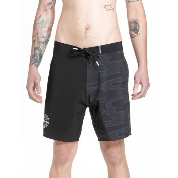 Férfi fürdőruha Meatfly Ernie Boardshorts 19" fekete