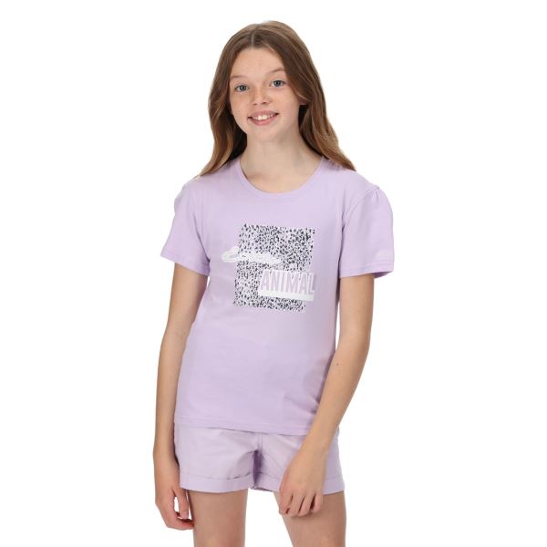 Regatta BOSLEY gyermek pamut póló világos lila színben
