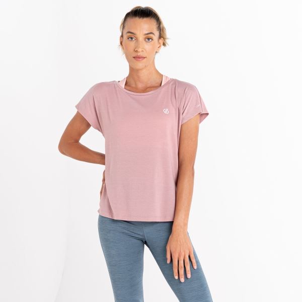 Női Dare2b PERSISTING funkcionális póló világos rózsaszín